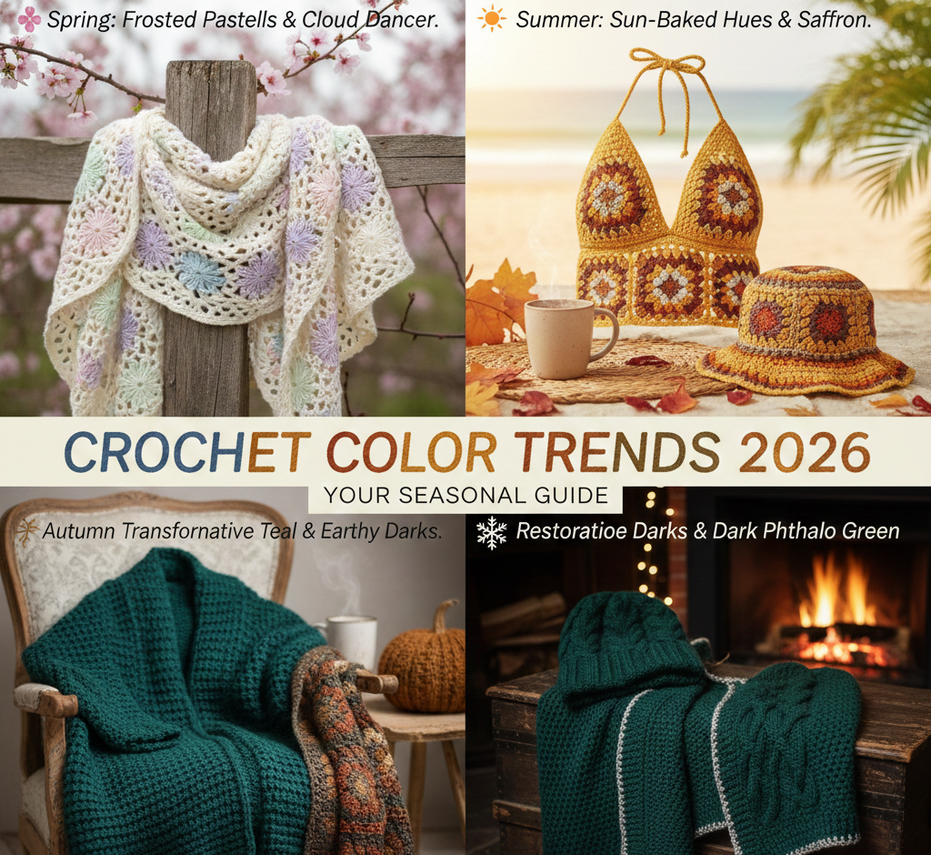 2026 crochet color trends - seasonal yarn color guide for crochet projects