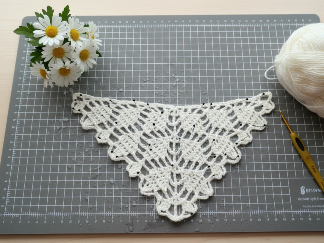 Crochet blocking process - how to give handmade projects a professional finish