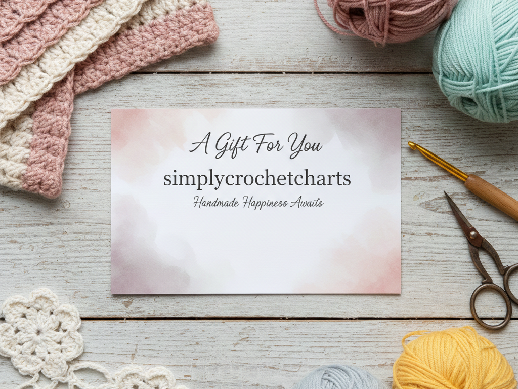Simply Crochet Charts digital gift card - perfect crochet gift idea