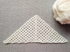 Beginner-friendly triangle crochet bandana shawl with delicate openwork lace pattern, Chart 1.