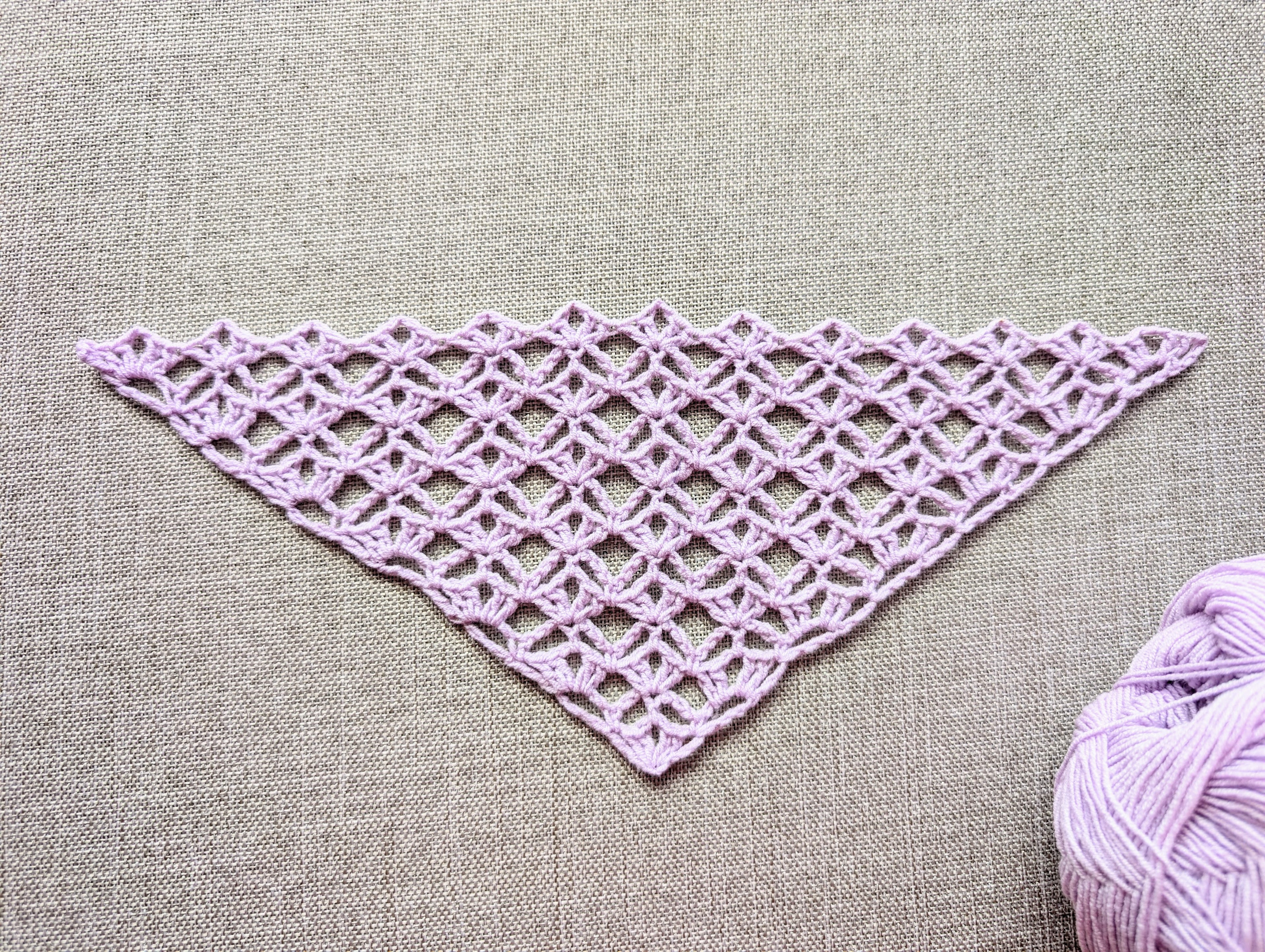 Triangle Bandana & Shawl Crochet Chart | Beginner Friendly PDF Pattern