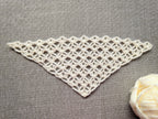 High-contrast visual crochet chart diagram with universal symbols for Triangle Bandana Shawl Pattern 2.