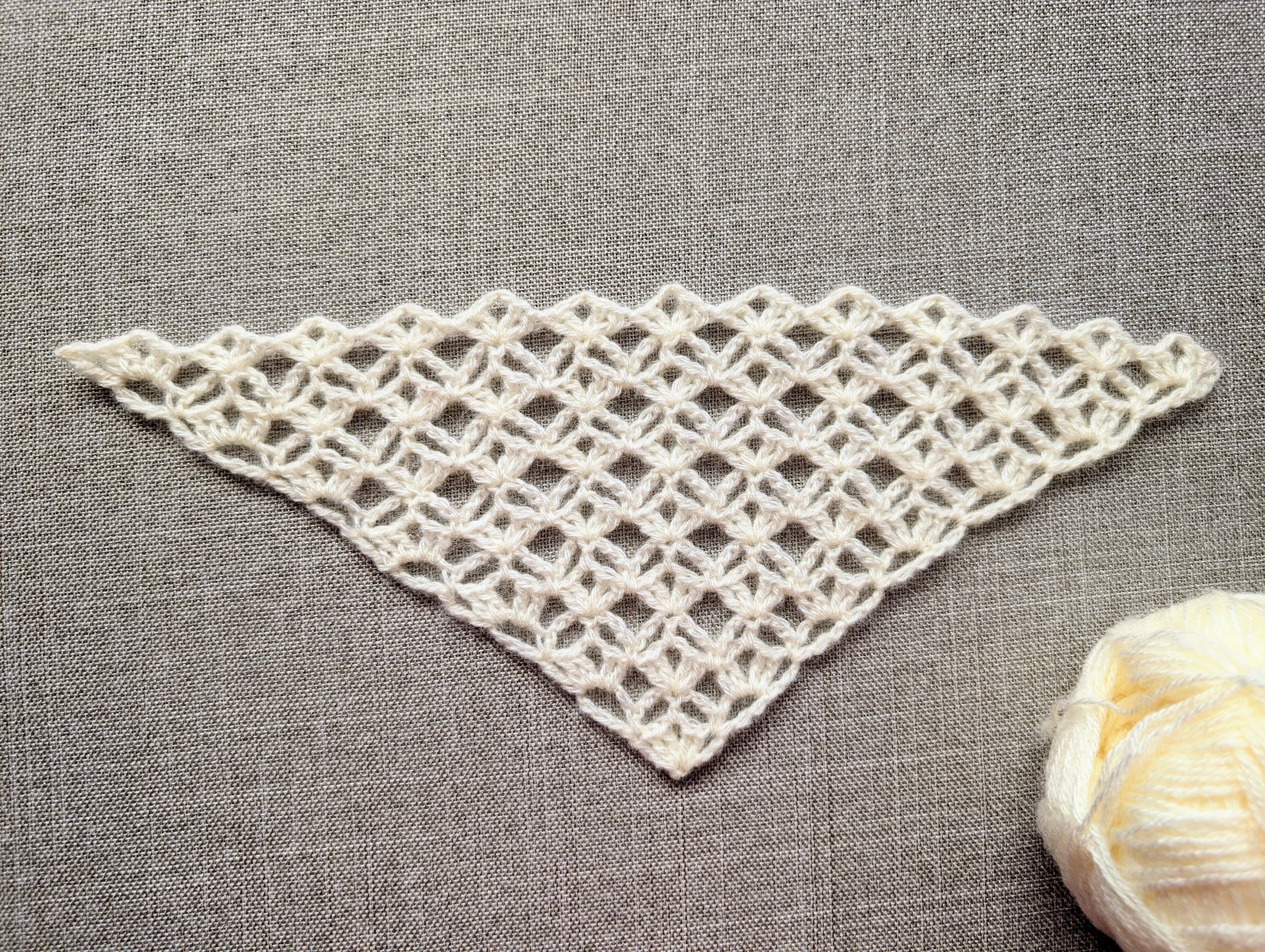 Triangle Bandana & Shawl Crochet Chart | Beginner Friendly PDF Pattern