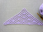 High-contrast visual crochet chart diagram with universal symbols for Triangle Bandana Shawl Pattern 3.