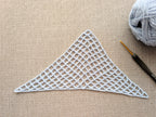 High-contrast visual crochet chart diagram with universal symbols for Triangle Bandana Shawl Pattern 5.
