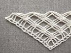 High-contrast visual crochet chart diagram with universal symbols for Triangle Bandana Shawl Pattern 6.
