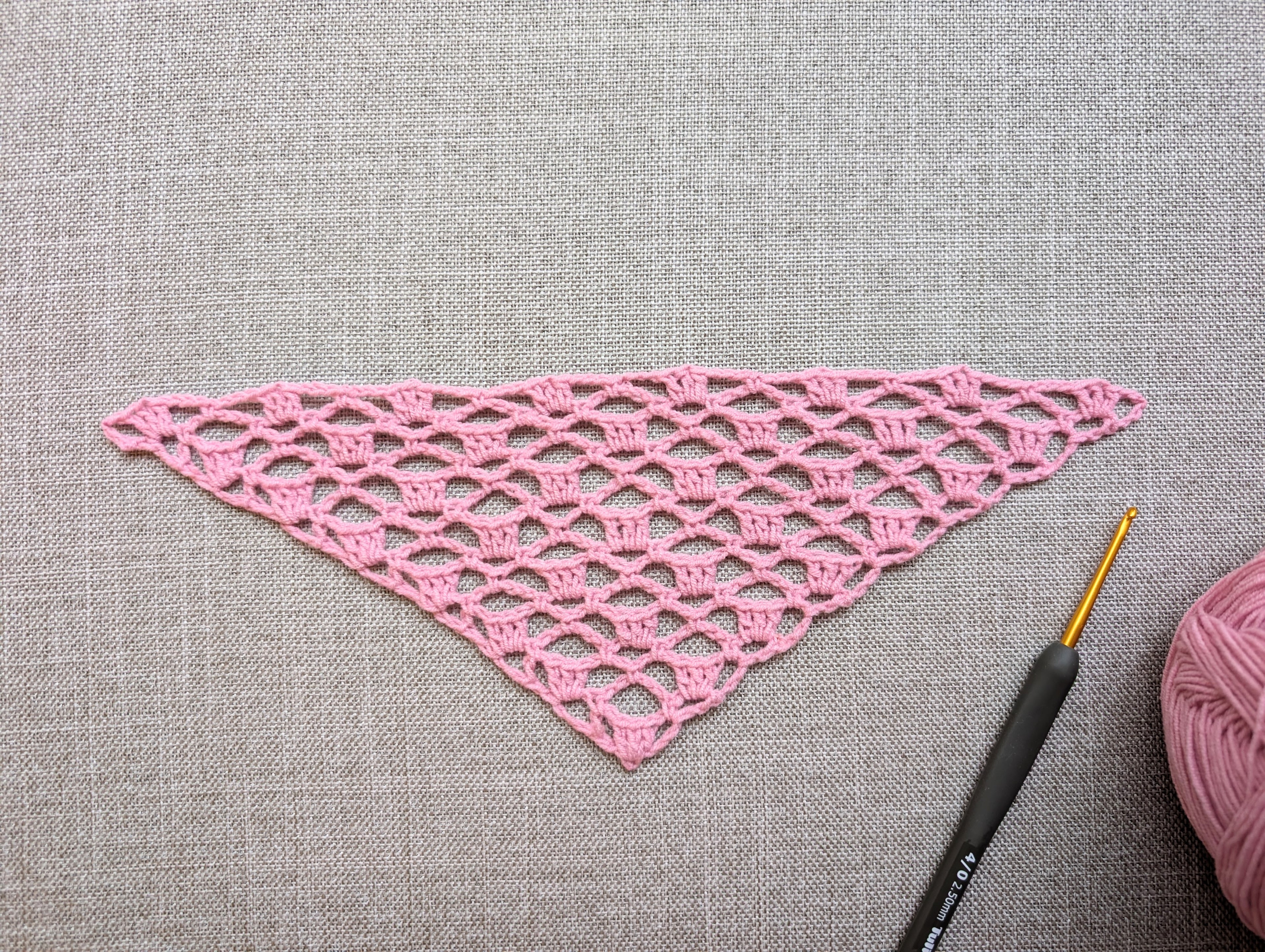 Triangle Bandana & Shawl Crochet Chart | Beginner Friendly PDF Pattern