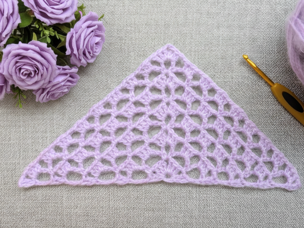 Triangle Bandana & Shawl Crochet Chart | Beginner Friendly PDF Pattern