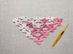 Continuous motif crochet shawl with delicate seamless pattern, Chart 9.