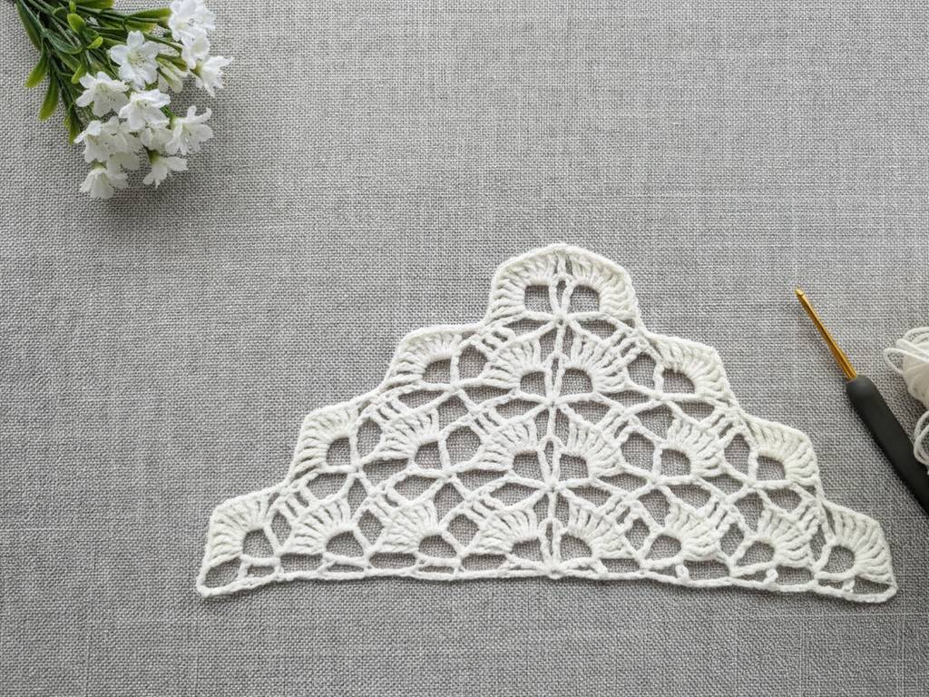 Triangle Shawl/Bandana Crochet Chart PDF + Border #10