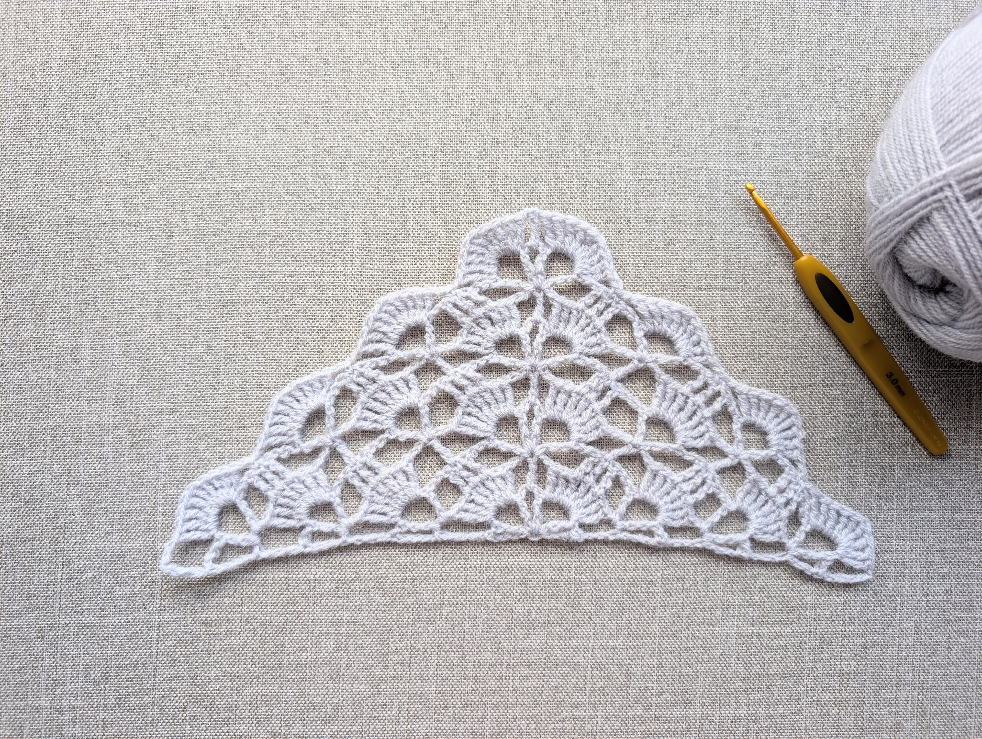 Triangle Bandana & Shawl Crochet Chart - Beginner Friendly PDF Pattern