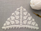 High-contrast visual crochet chart diagram with universal symbols for Triangle Bandana Shawl Pattern 11.