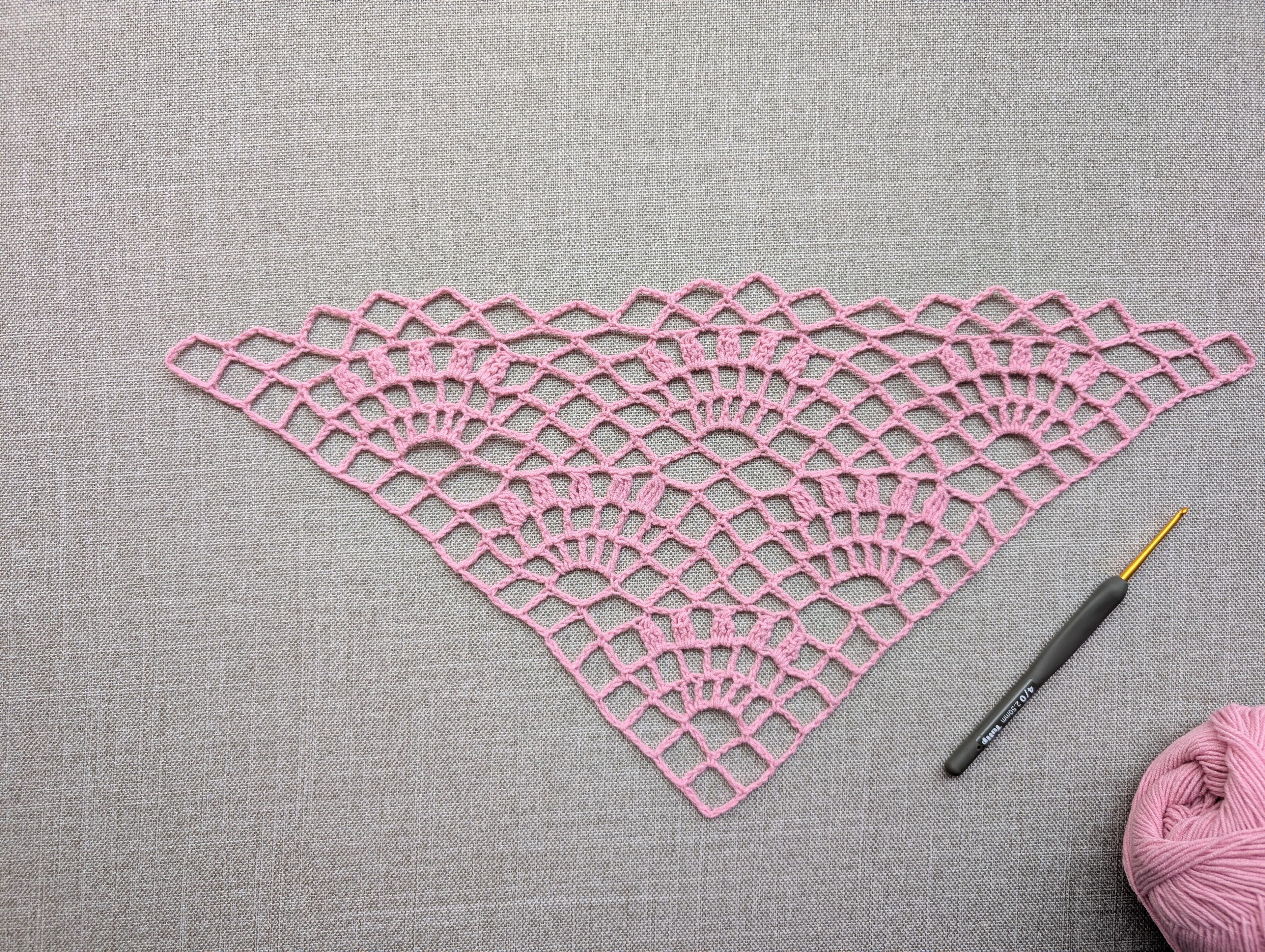 Triangle Bandana & Shawl Crochet Chart - Advanced PDF Pattern