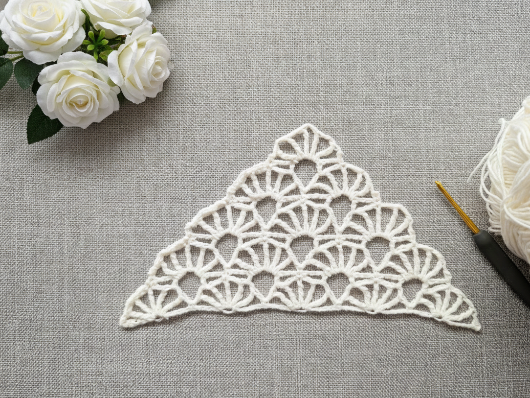 Triangle Bandana & Shawl Crochet Chart - Beginner Friendly PDF Pattern