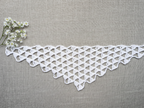 Beginner-friendly triangle Baktus scarf with delicate openwork stitch pattern, Chart 20.