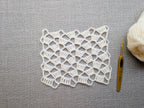 High-contrast visual crochet chart diagram with universal symbols for Scarf Pattern 21.