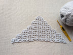 High-contrast visual crochet chart diagram with universal symbols for Triangle Bandana Shawl Pattern 24.