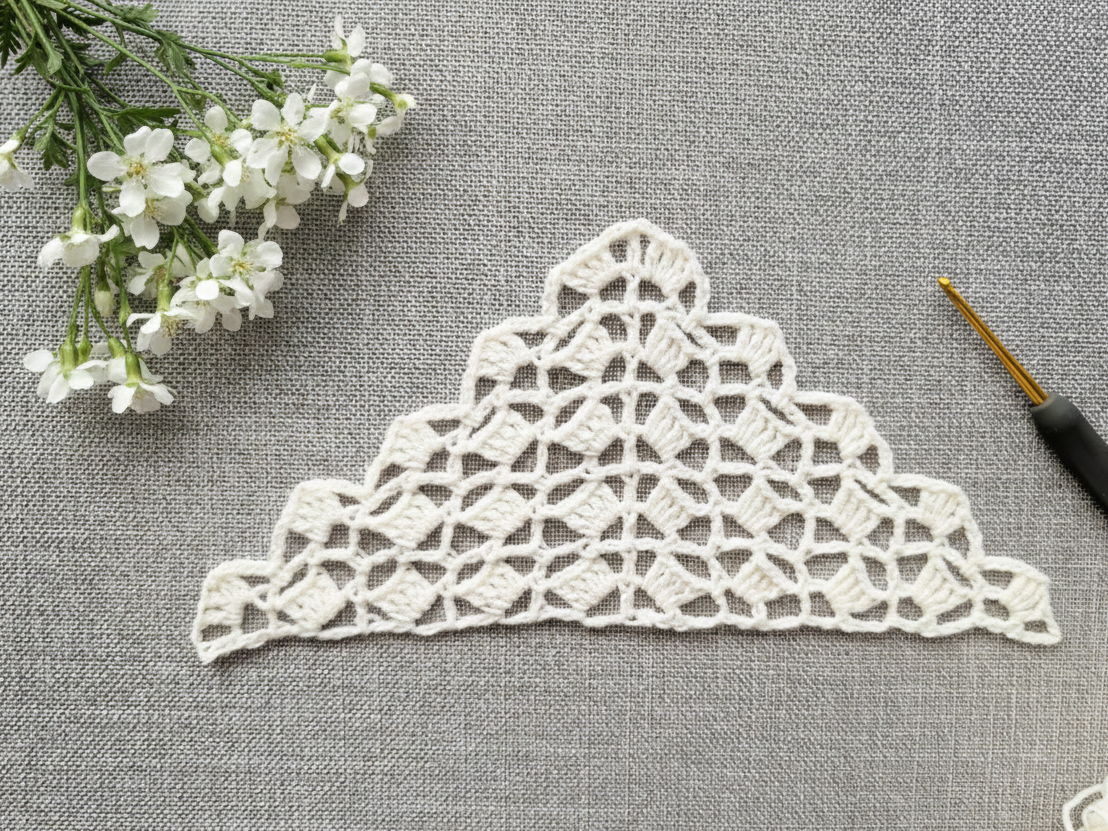 Triangle Bandana & Shawl Crochet Chart - Beginner Friendly PDF Pattern