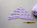 High-contrast visual crochet chart diagram with universal symbols for Triangle Bandana Shawl Pattern 25.