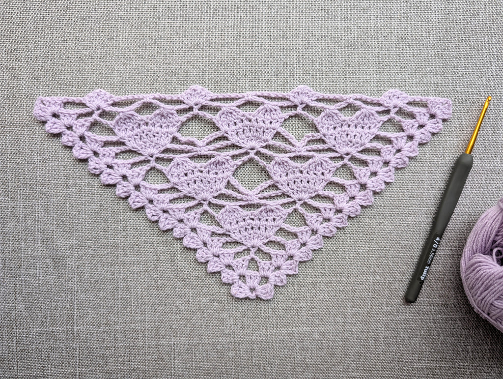 Triangle Bandana & Shawl Crochet Chart - Beginner Friendly PDF Pattern