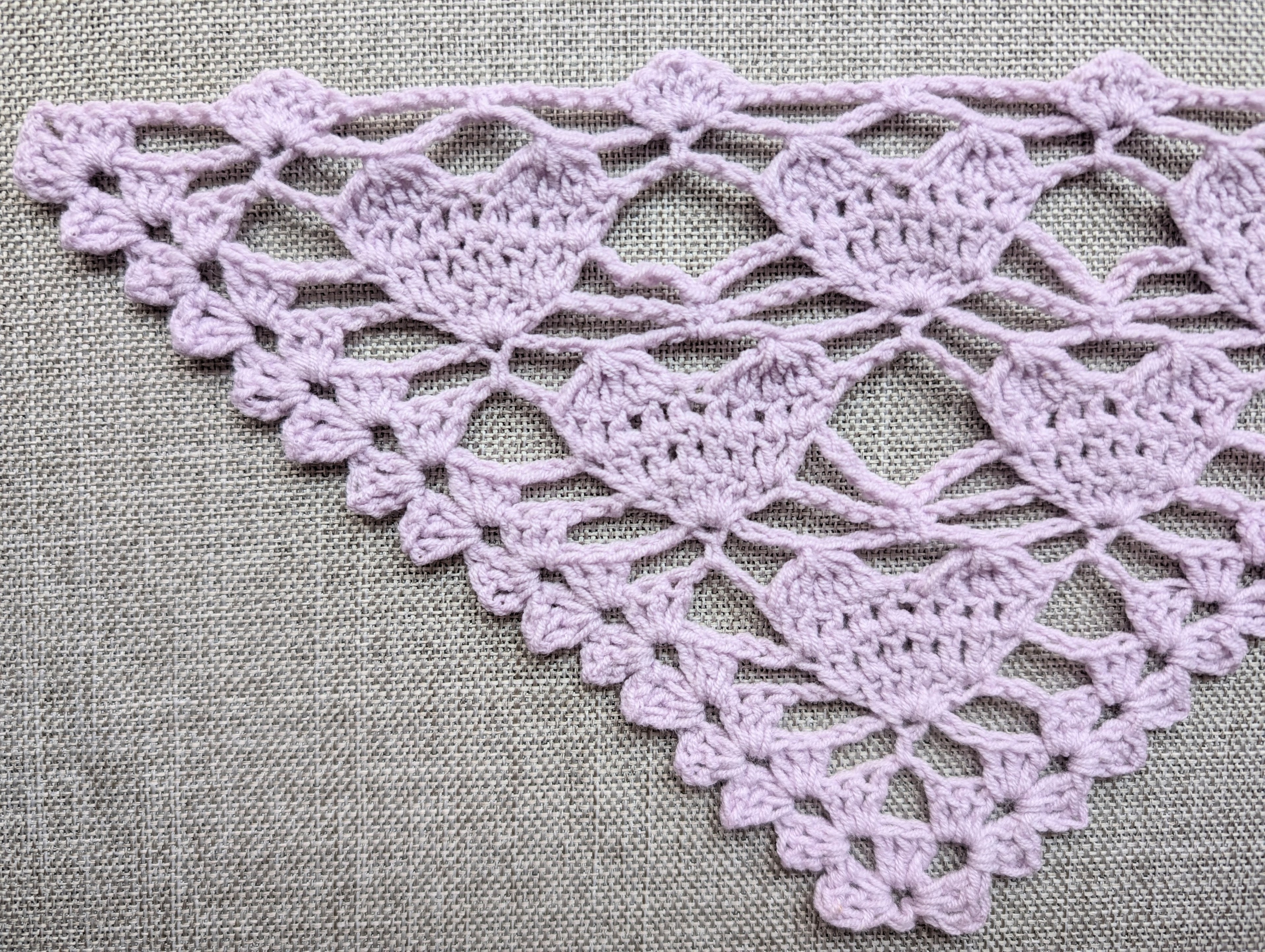 Triangle Bandana & Shawl Crochet Chart - Beginner Friendly PDF Pattern