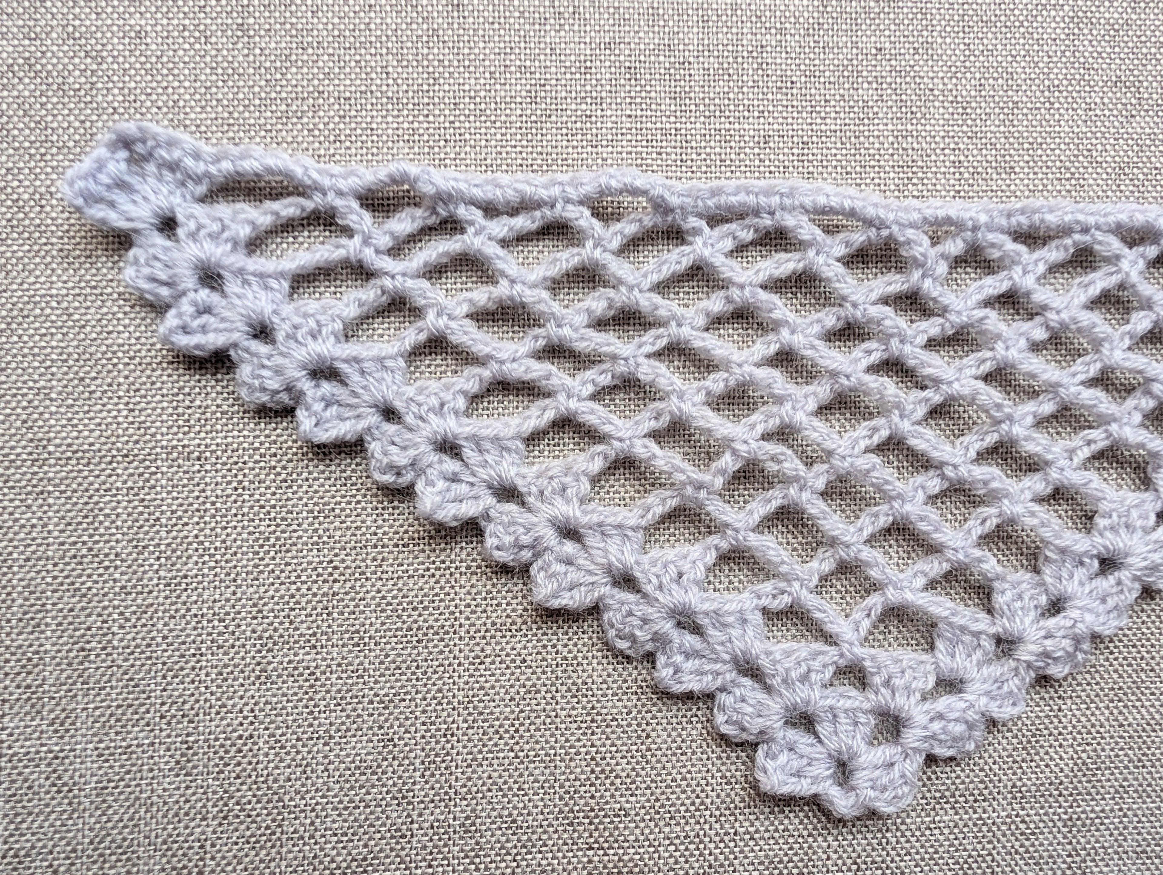 Triangle Bandana & Shawl Crochet Chart - Beginner Friendly PDF Pattern