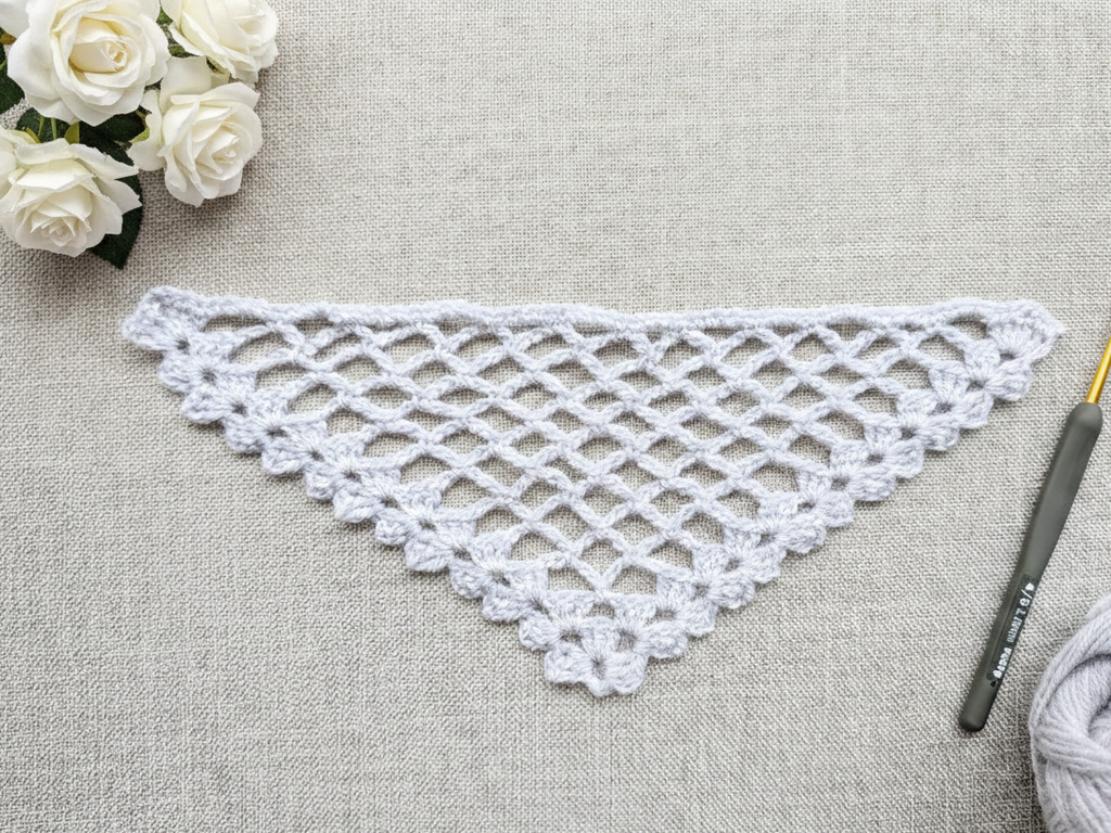 Triangle Bandana & Shawl Crochet Chart - Beginner Friendly PDF Pattern