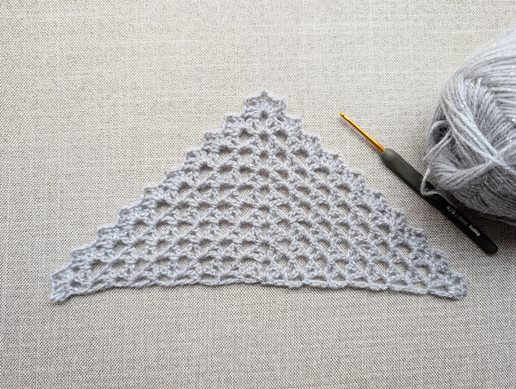 Triangle Bandana & Shawl Crochet Chart - Beginner Friendly PDF Pattern + Border