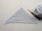 High-contrast visual crochet chart diagram with universal symbols for Triangle Bandana Shawl Pattern 32.