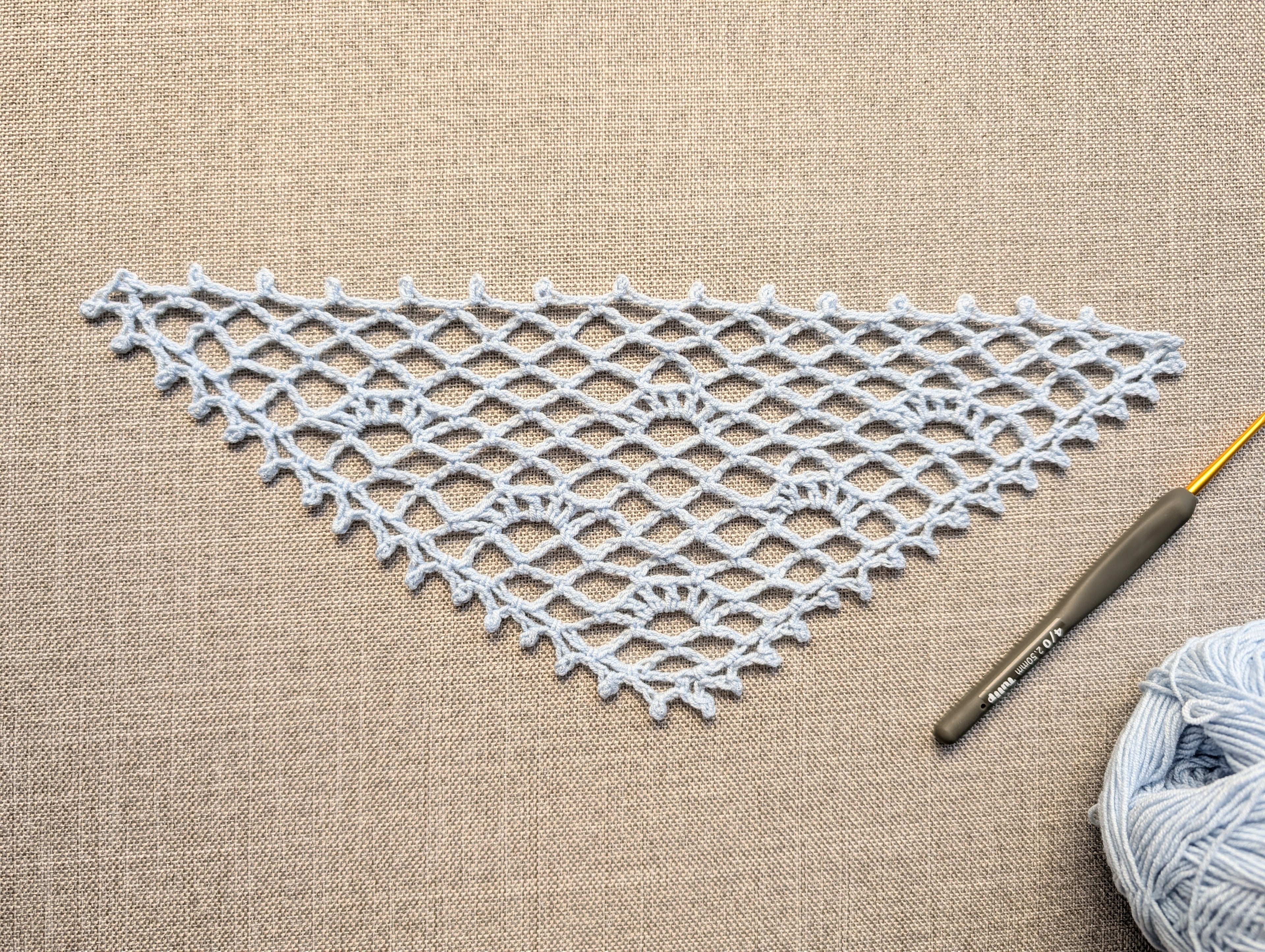 Triangle Shawl/Bandana Crochet Chart PDF + Border #37