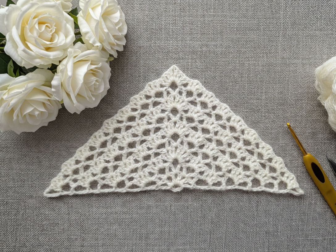 Triangle Shawl/Bandana Crochet Chart PDF #38