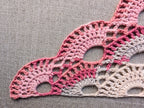 High-contrast visual crochet chart diagram with universal symbols for Triangle Bandana Shawl Pattern 39.
