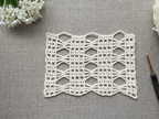 Beginner-friendly crochet scarf with delicate openwork lace pattern, Chart 42.