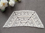Trapezoid crochet shawl with delicate openwork lace pattern, Chart 44.