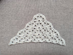 High-contrast visual crochet chart diagram with universal symbols for Triangle Shawl Pattern 47.