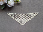 Triangle crochet bandana shawl with delicate openwork lace pattern, Chart 50.