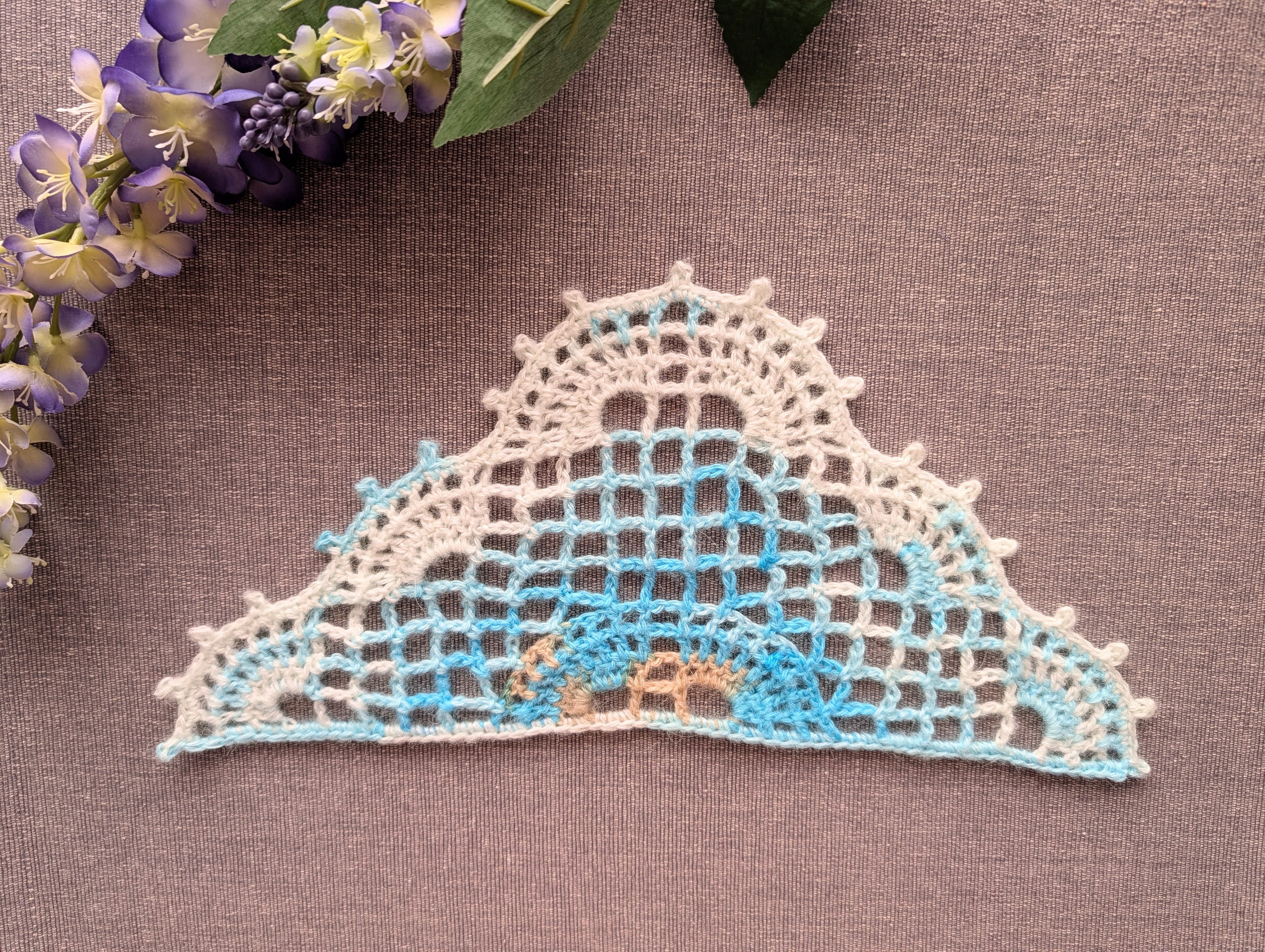 Triangle Shawl/Bandana Crochet Chart PDF + Border #51