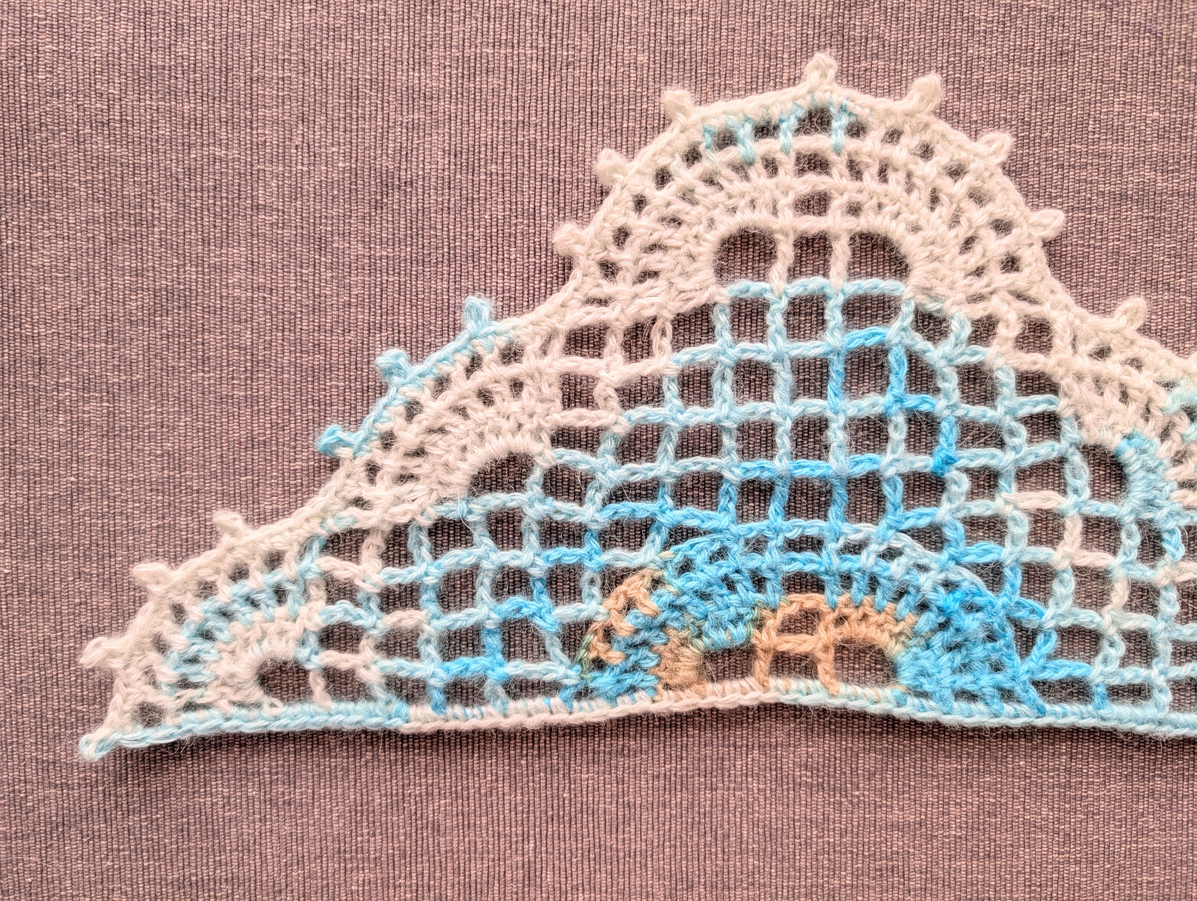 Triangle Shawl/Bandana Crochet Chart PDF + Border #51