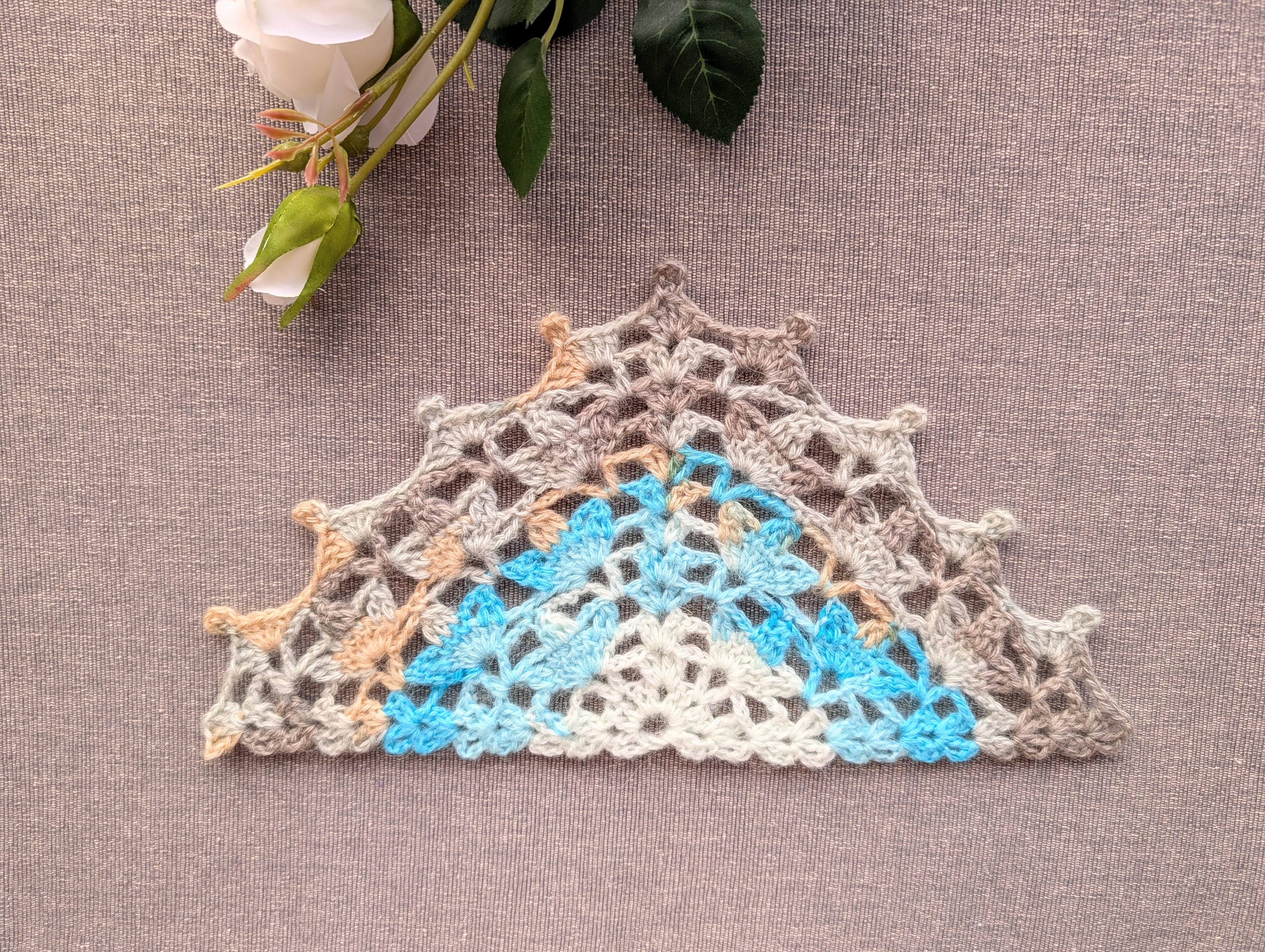 Triangle Shawl/Bandana Crochet Chart PDF + Border #52