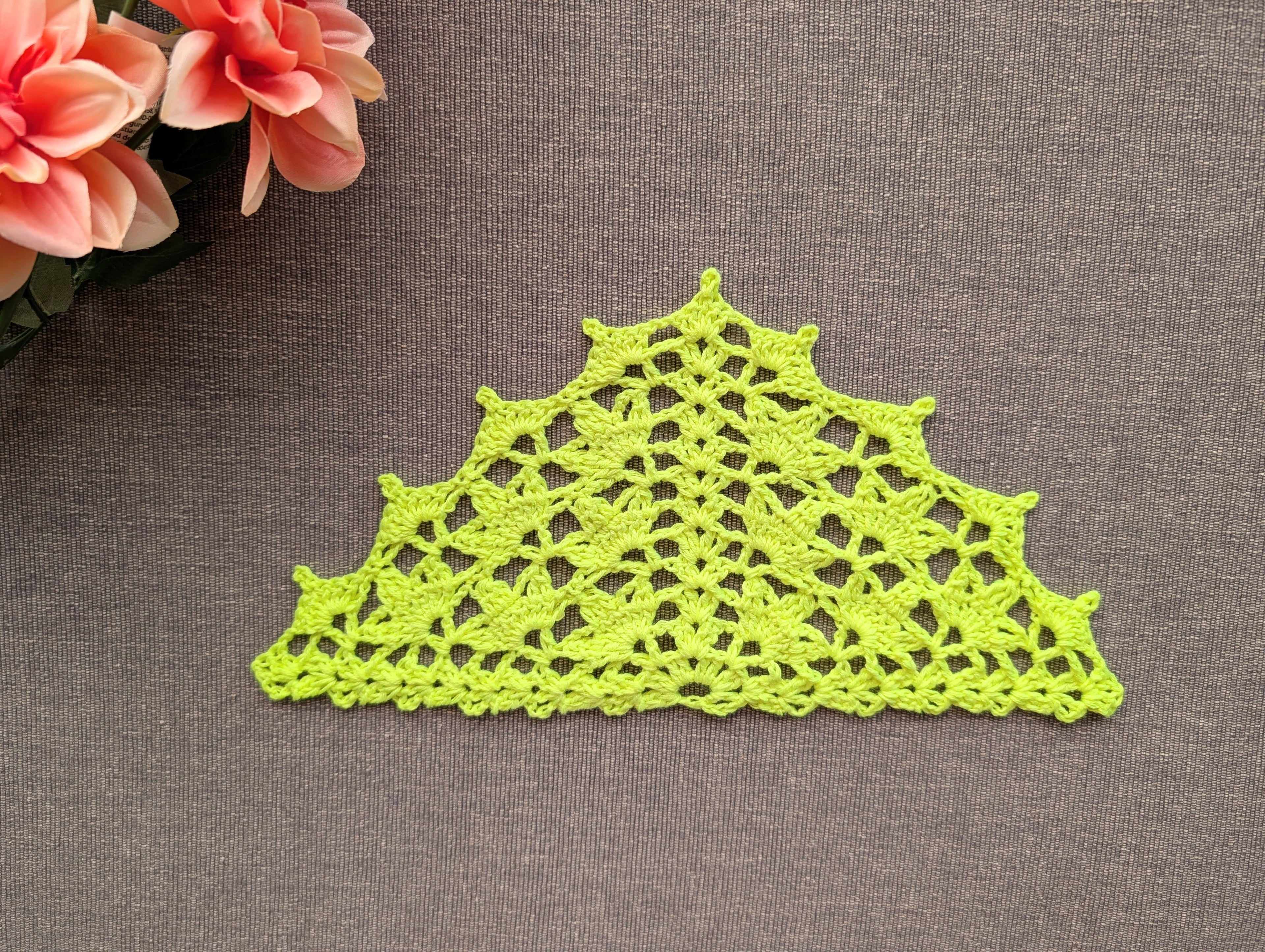 Triangle Shawl/Bandana Crochet Chart PDF + Border #52