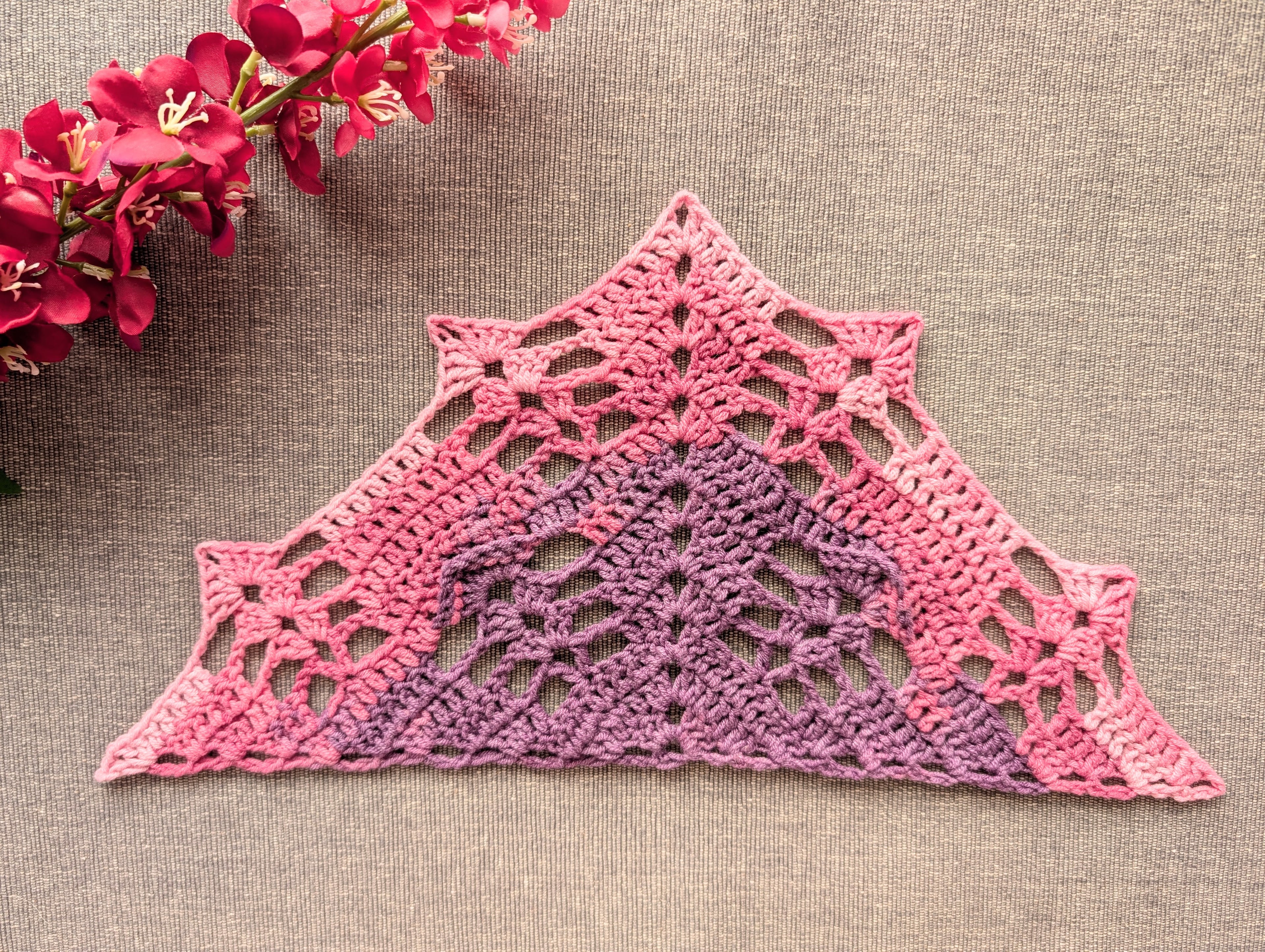 Triangle Shawl Crochet Chart PDF #54