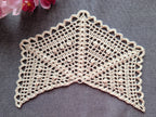 Triangle crochet shawl with delicate openwork lace pattern, Chart 57.