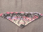 High-contrast visual crochet chart diagram with universal symbols for Triangle Shawl Pattern 60.