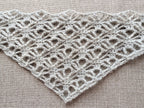 Triangle crochet shawl with delicate openwork lace pattern, Chart 66.