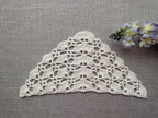 Triangle crochet bandana shawl with delicate openwork lace pattern, Chart 70.