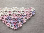 High-contrast visual crochet chart diagram with universal symbols for Triangle Bandana Shawl Pattern 71.