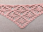 High-contrast visual crochet chart diagram with universal symbols for Bandana Shawl Pattern 73.
