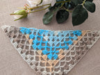 High-contrast visual crochet chart diagram with universal symbols for Triangle Bandana Shawl Pattern 76.