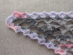 Digital PDF printable crochet pattern cover for Triangle Crochet Bandana Shawl Chart 77 with border instructions.