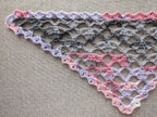 High-contrast visual crochet chart diagram with universal symbols for Bandana Shawl Pattern 77.